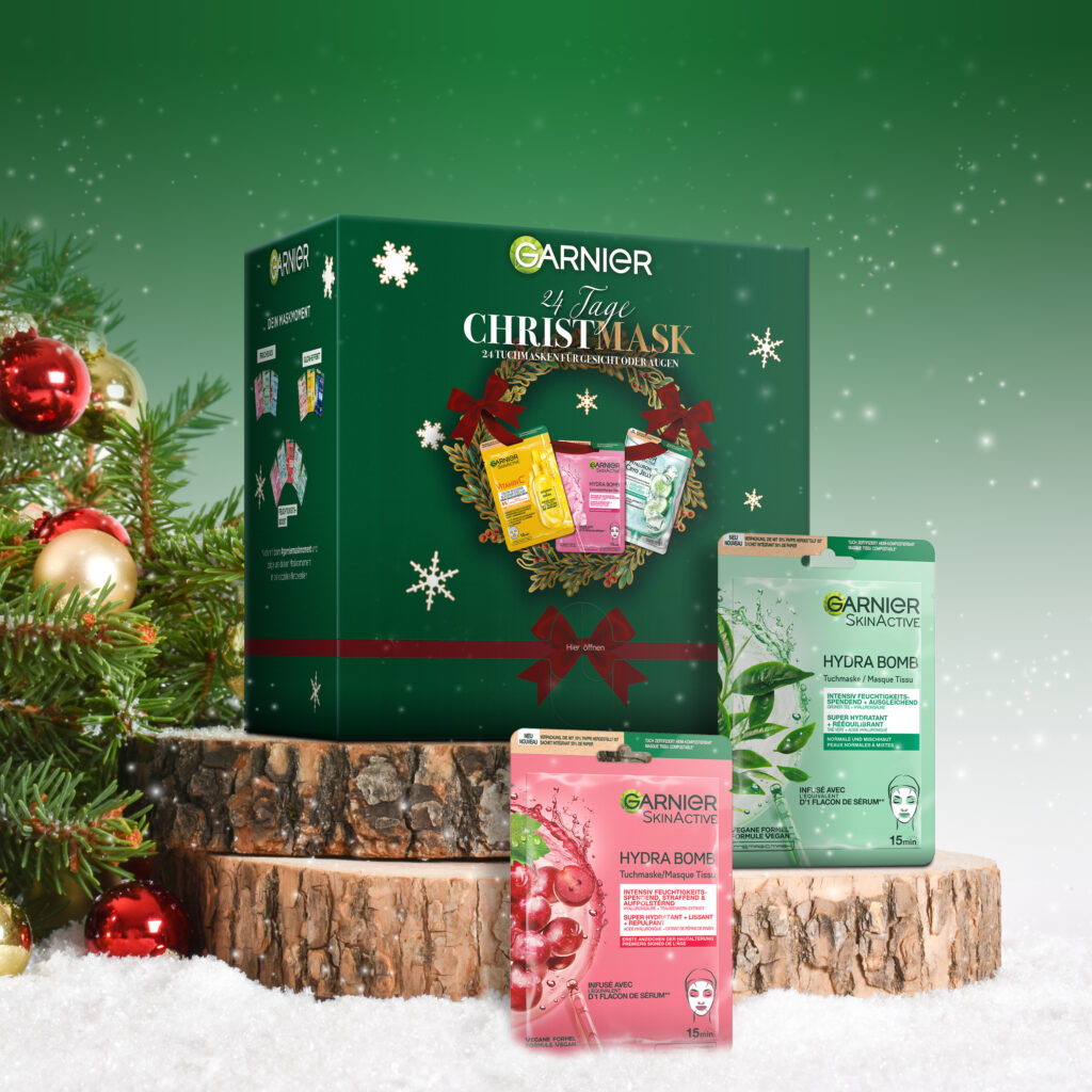 Adventskalender Garnier Tuchmasken