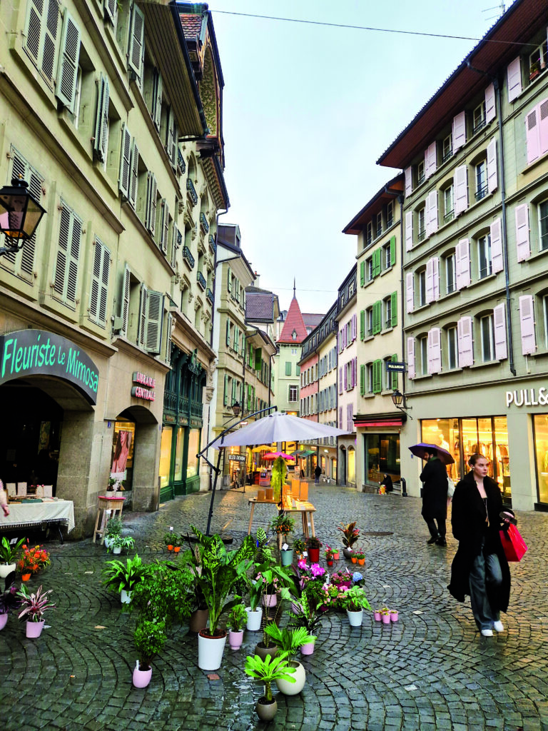 Straße in Lausanne 