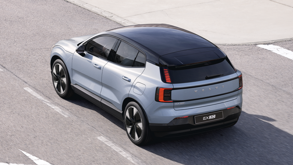 Volvo Auto von oben und hinten fotografiert