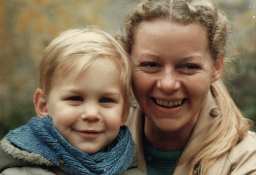 Mit Sohn Marvin, heute berühmter Regisseur.