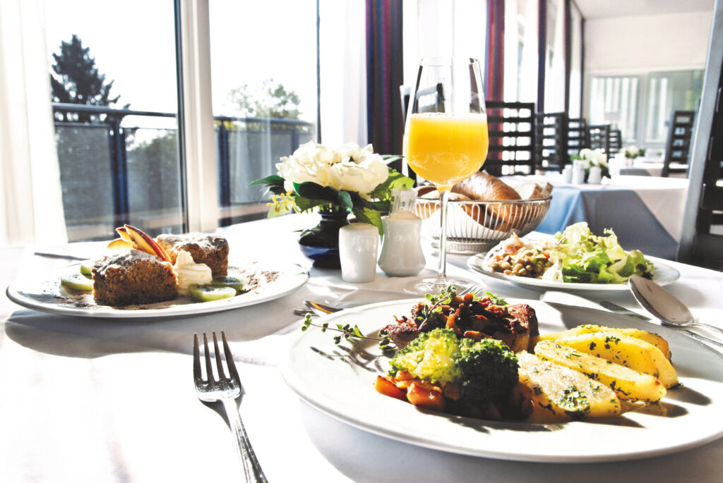 Essen auf der Terrasse