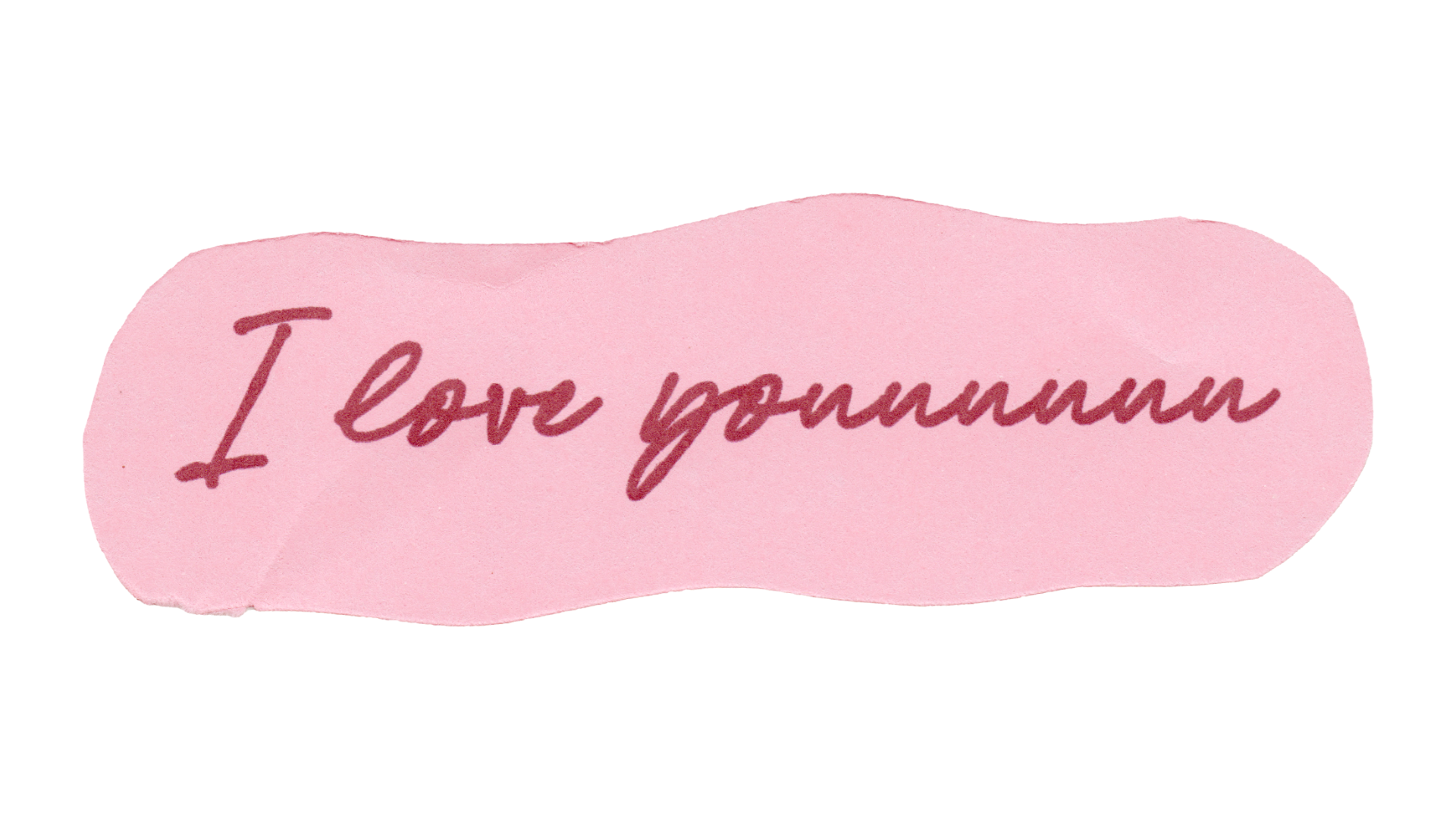 I love youuu Schriftzug