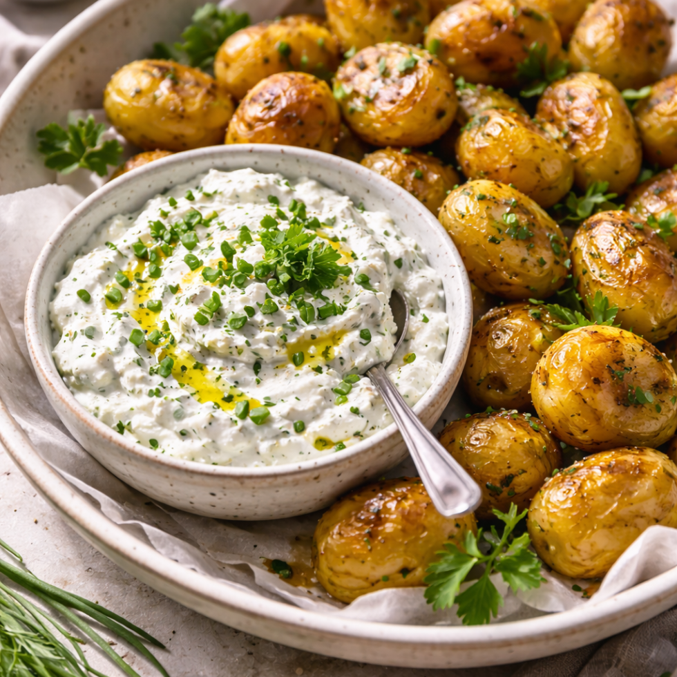 Ofenkartoffel mit Topfen-Dip