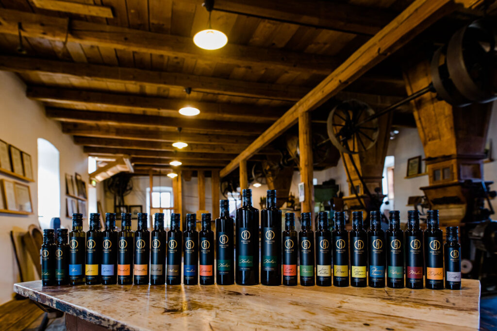 Produktpalette der Ölmühle Hartlieb