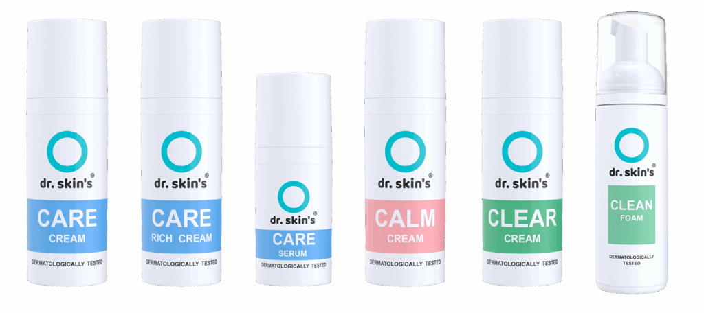 Skincare-Pflegeprodukte von dr. skin's