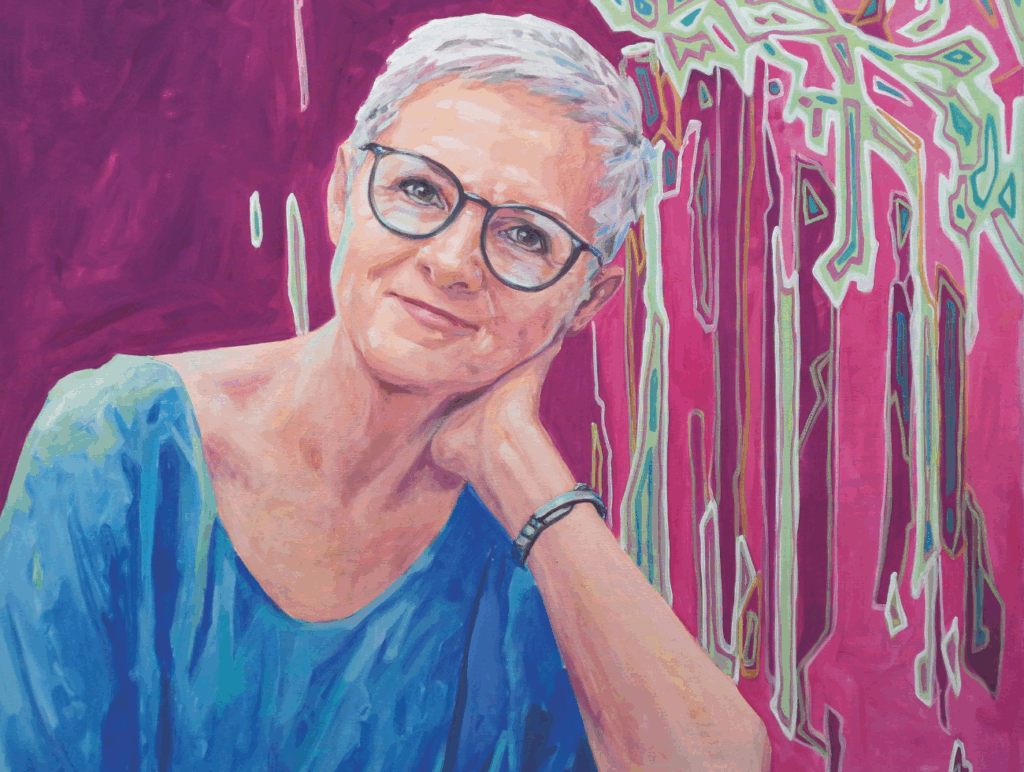 Gemaltes Portrait von Maria Rösslhumer